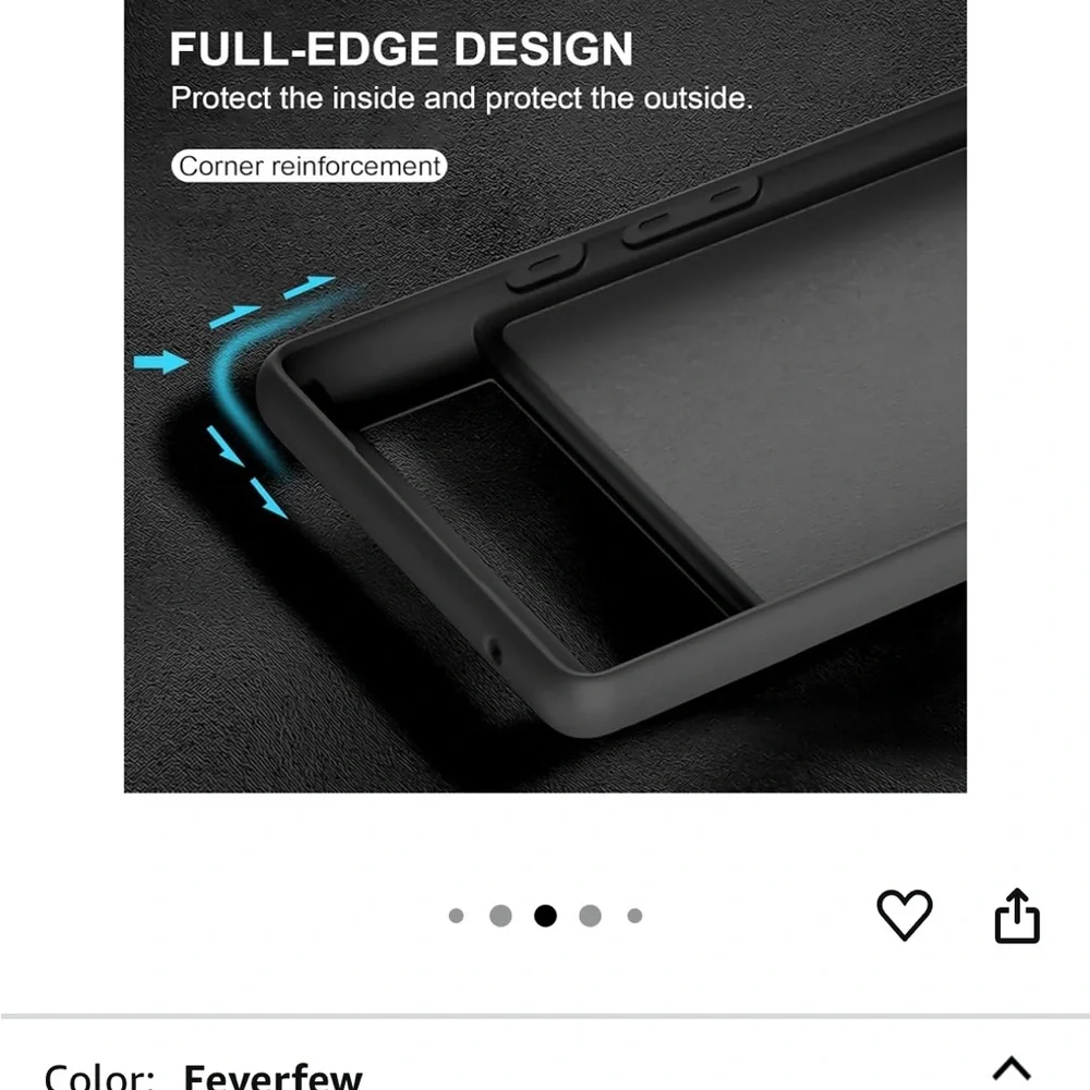 Google Pixel 7 Pro CASE black with blue flowers